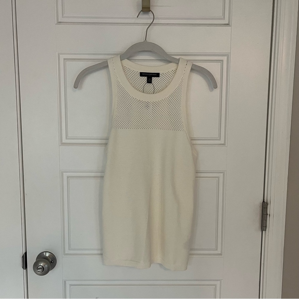 NWT Banana Republic Cream Knit Tank Top | XS